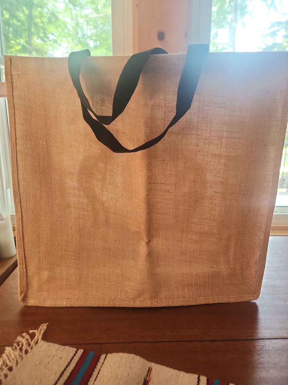 Southwestern Lot Decorative Wool Mat,HandCrafted Vase, &Kokopellia Bulap Bag